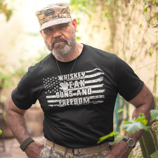 Whiskey Steak Guns and Freedom - Tshirt