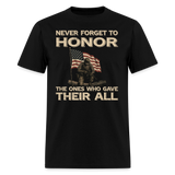 Never Forget To Honor - Tshirt - black