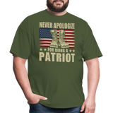 Never Apologize For Being Patriotic - Tshirt - military green