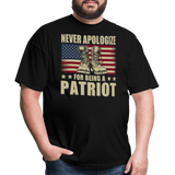 Never Apologize For Being Patriotic - Tshirt - black