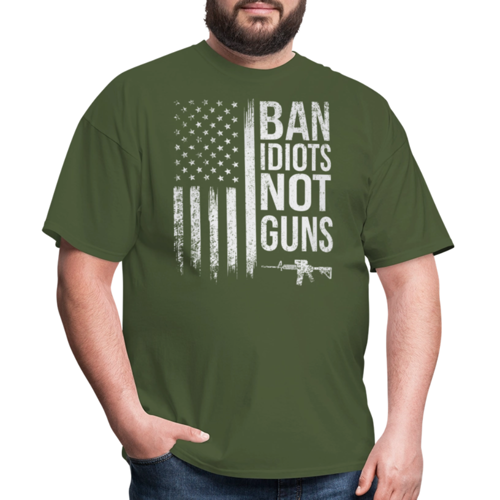 Not Idiots Ban Idiots Not Guns - Tshirt – Concealed Patriots