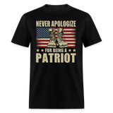 Never Apologize For Being Patriotic - Tshirt - black