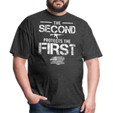 The Second  Protects The First - Tshirt - heather black