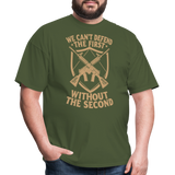 We Cant Defend The First Without The Second - Tshirt - military green