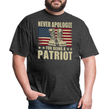 Never Apologize For Being Patriotic - Tshirt - heather black