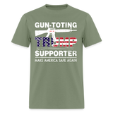 Gun Toting Trump Supporter Make America Safe Again - Tshirt - military green