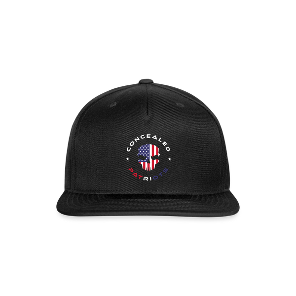 Concealed Patriots - Snapback Flatbill Cap - black