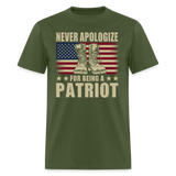 Never Apologize For Being Patriotic - Tshirt - military green