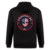 Concealed Patriots -  Zip Hoodie - black